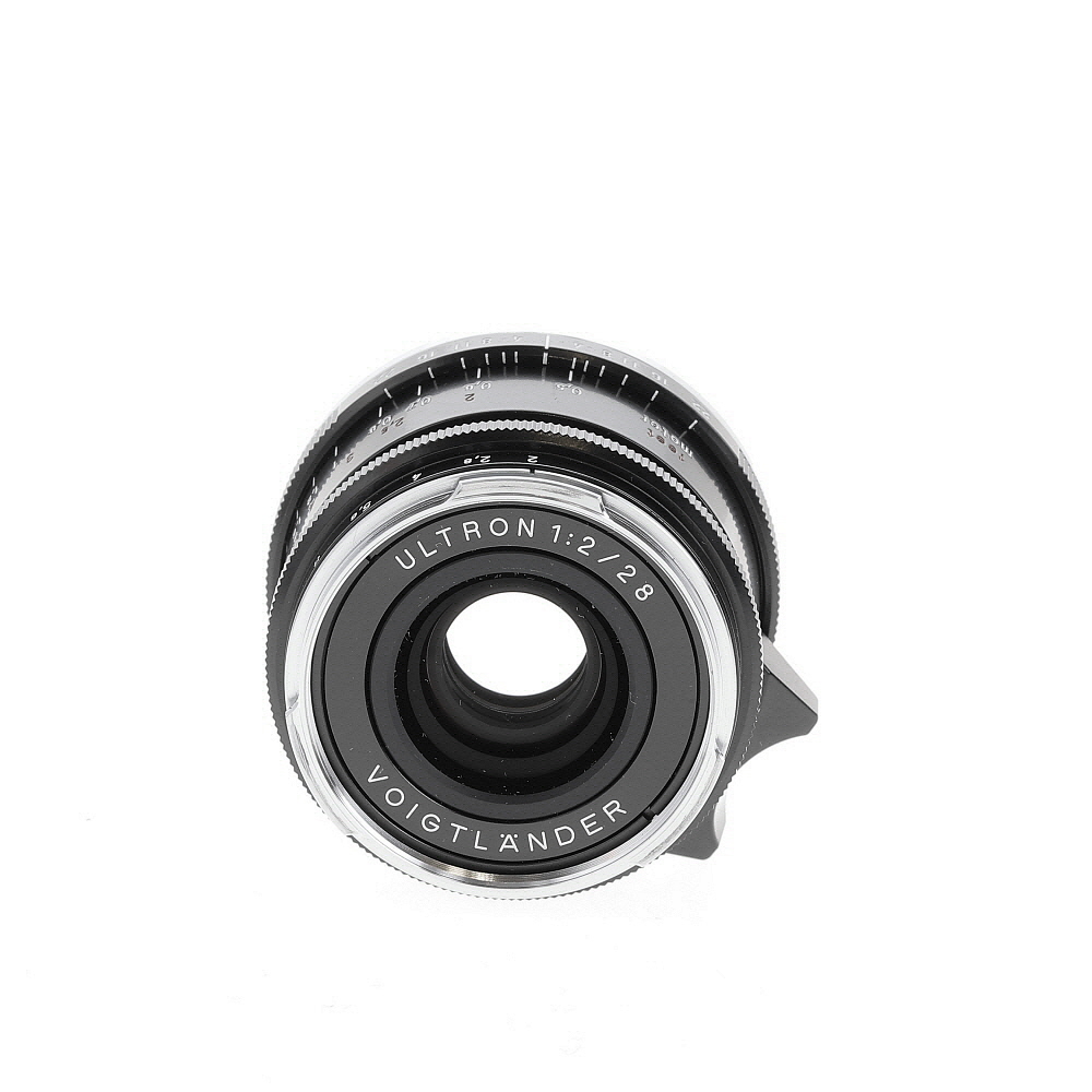 Voigtlander 28mm f/2 Ultron (Vintage Style, II) Aspherical VM Lens for Leica M-Mount, Black w/ Chrome Rim | 39
