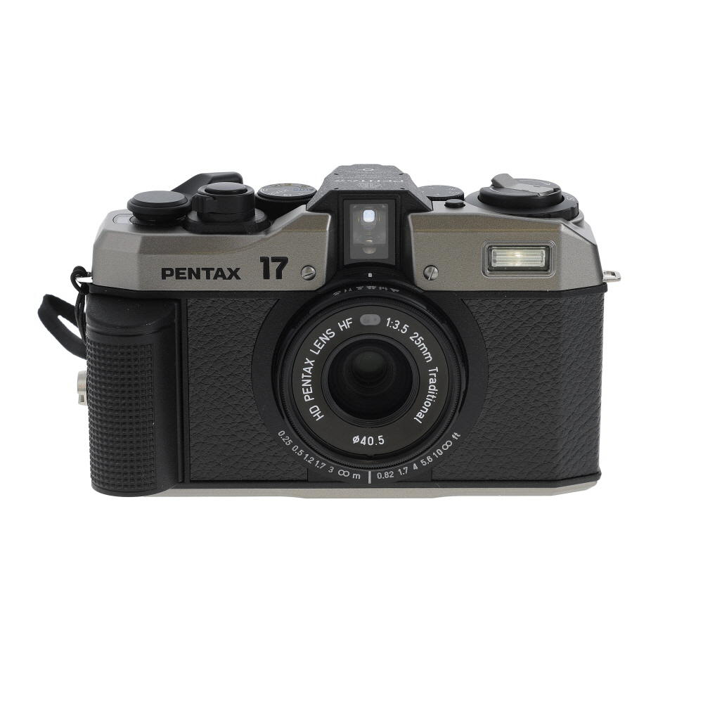 Pentax 17 Half-Frame 35mm Zone Focus Camera with 25mm f/3.5 Lens, Silver | 40.5