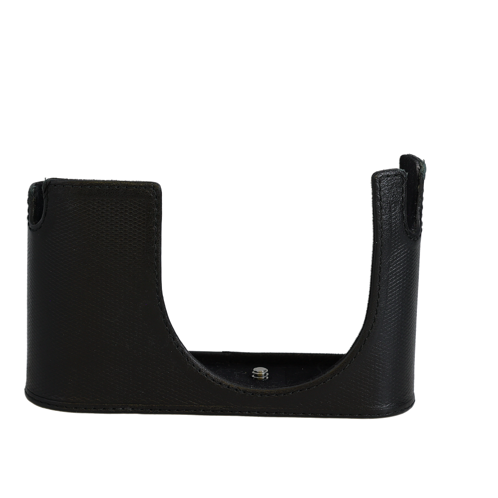 Leica Multi-Functional Protector Half Case for Q3, Q3 43, Aluminum and Black Leather (18573)