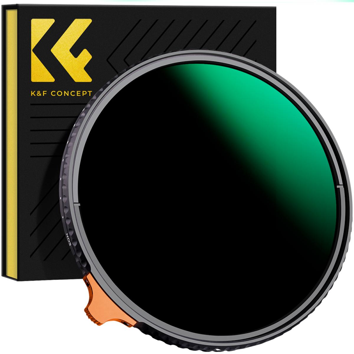 K&F Concept 62mm Nano-X Variable ND3-1000, 1.5-10 Stop Ultra Thin Filter