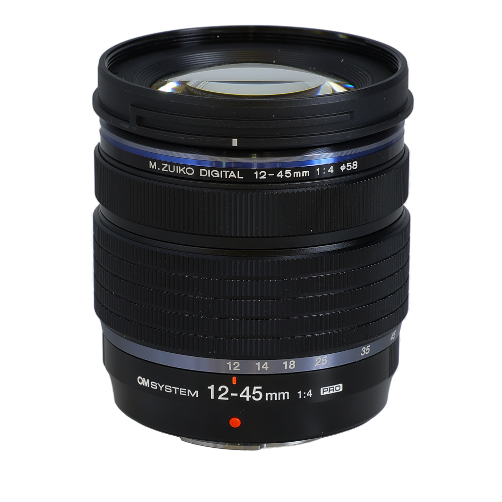 OM SYSTEM 12-45mm f/4 M.Zuiko Digital ED PRO Lens for MFT (Micro Four Thirds), Black | 58
