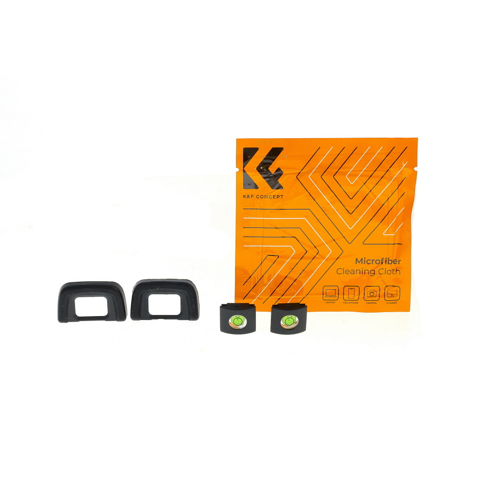 K&F Concept Replacement Viewfinder Eyecup for Nikon DK-24 + Shoe Bubble Level (2 of Each Pack)