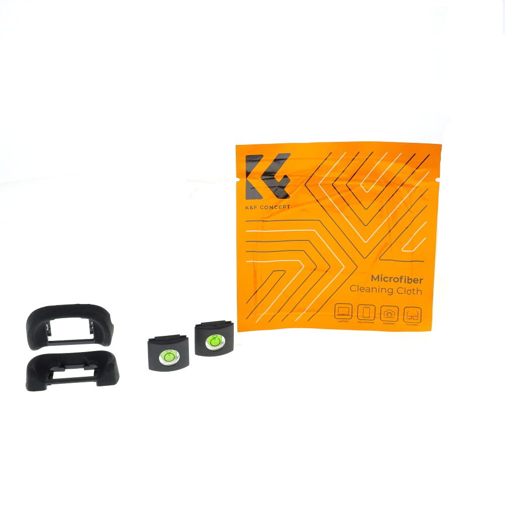 K&F Concept Replacement Viewfinder Eyecup for Sony FDA-EP18 + Shoe Bubble Level (2 of Each Pack)