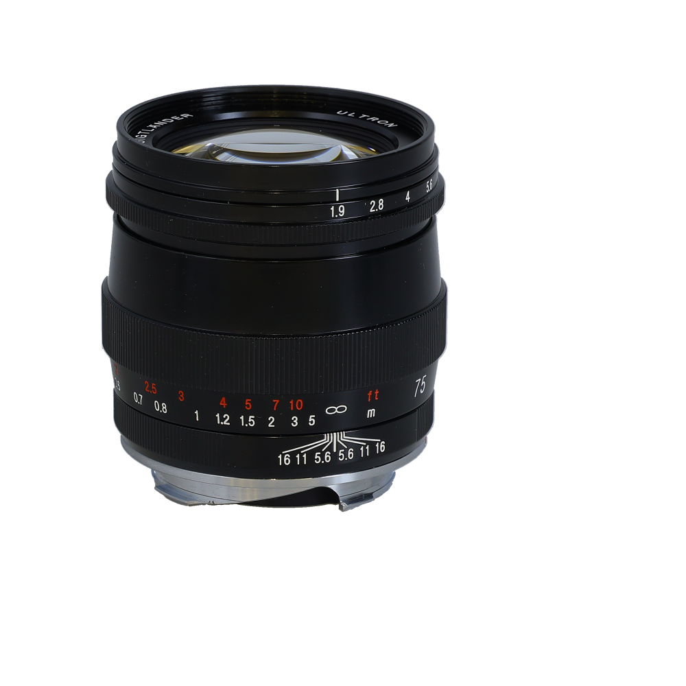Voigtlander 75mm f/1.9 Ultron S.C (Single Coated) VM Lens for Leica M-Mount, Black | 49