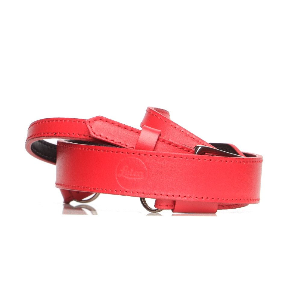 Leica Carrying Strap-Q2 with Adjustable Metal Buckle, Red (19572)
