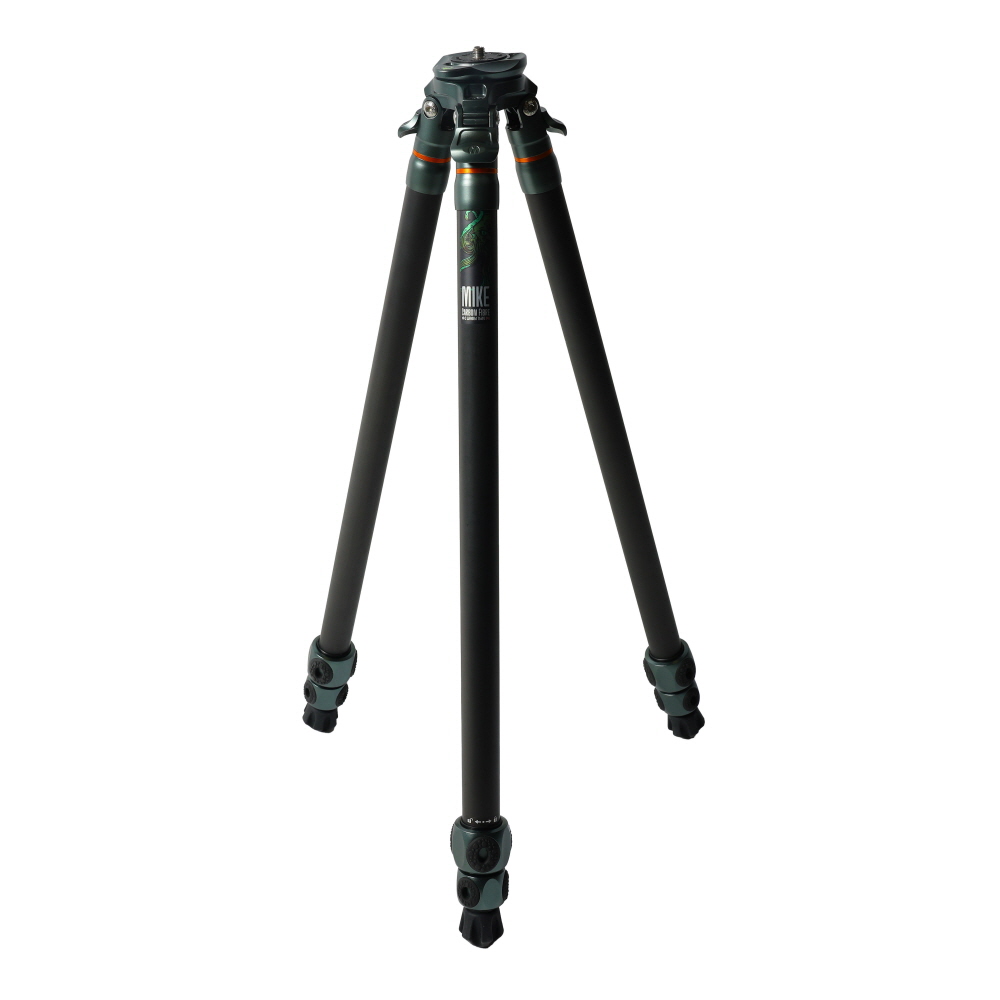 3 Legged Thing Legends MIKE Carbon Fiber Quick Leveling Tripod/Monopod w/ AirHed Cine-S (Standard) Video Head, 3-Section, Metallic Slate Gray, 5.3-58.1 in.