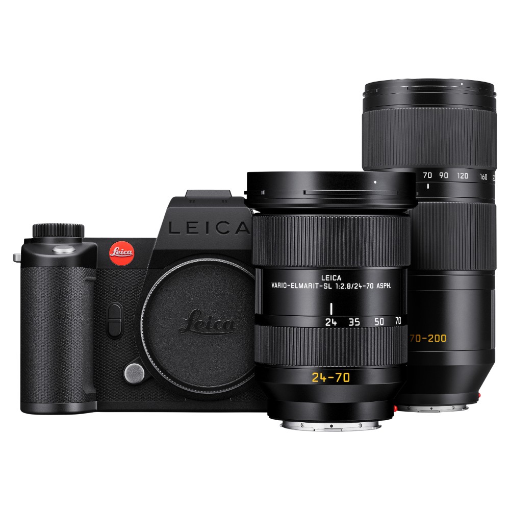 Leica SL3-S Mirrorless Camera, Black | 24MP | w/ Vario-Elmarit-SL 24-70mm f/2.8 ASPH. | 82 | , Vario-Elmarit-SL 70-200mm f/2.8 ASPH. | 82 | Lenses