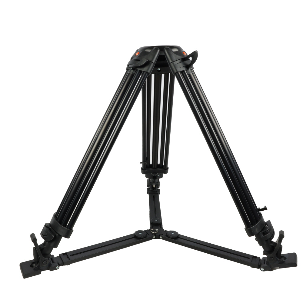 Manfrotto 546GB Pro Aluminum Video Tripod Legs w/ 100mm Half Bowl Interface, Ground-Level Spreader, 2-Stage/3-Section, Black, 12.8-62.4 in. (Requires Leveling Ball)