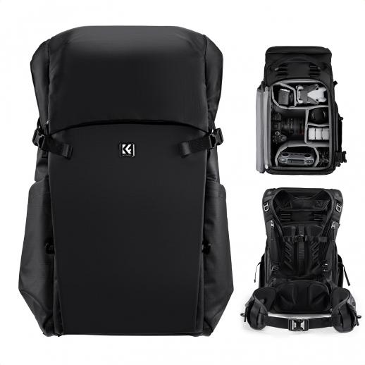 K&F Concept Star Wander 02 30L Camera Backpack w/ 15.6 in. Laptop Pocket, Black