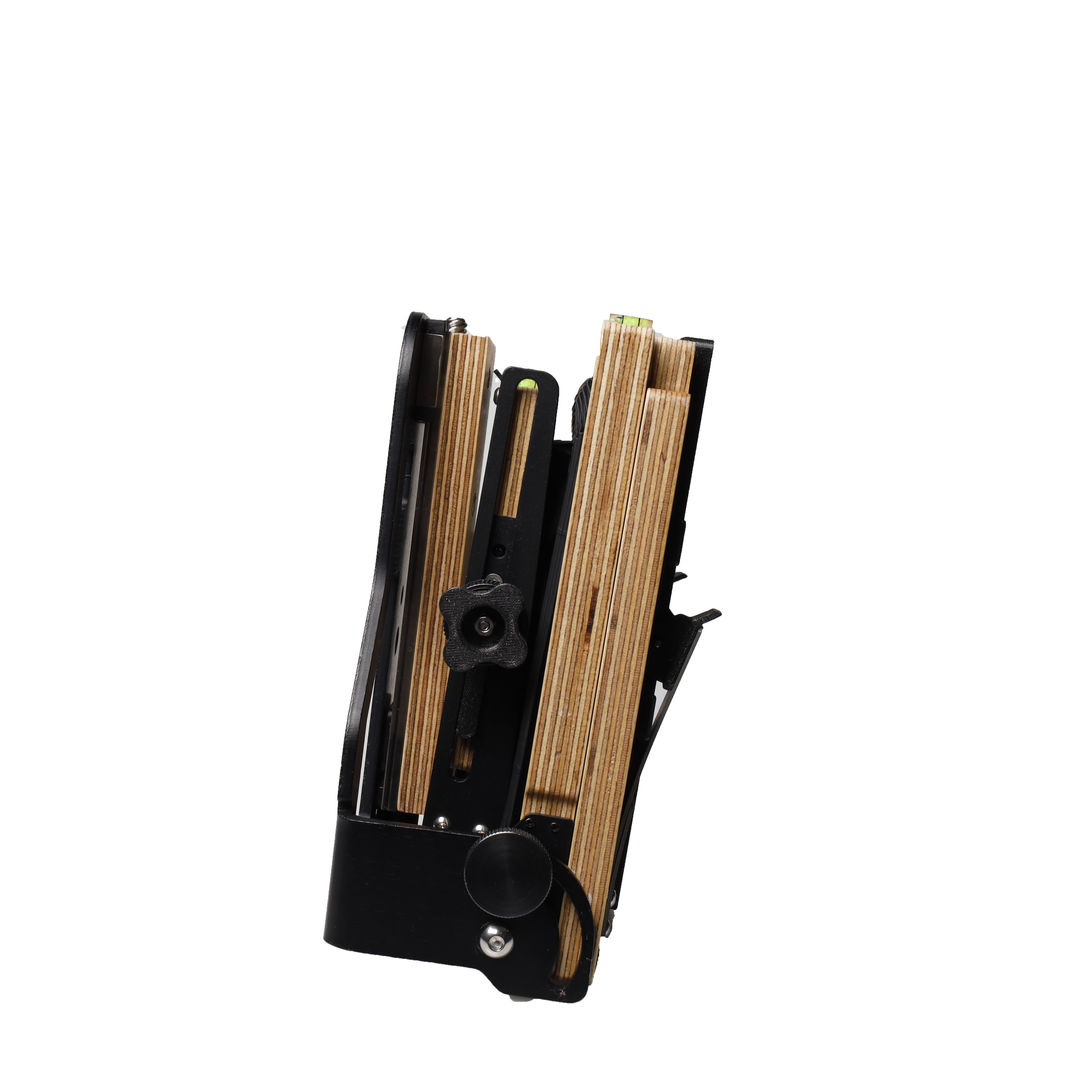The Intrepid Camera 4x5 MK4 Field Camera w/ Black Bellows, Black Anodized Aluminum and Plastic Fittings, Curved Metal Base (Requires 96x99mm Board)