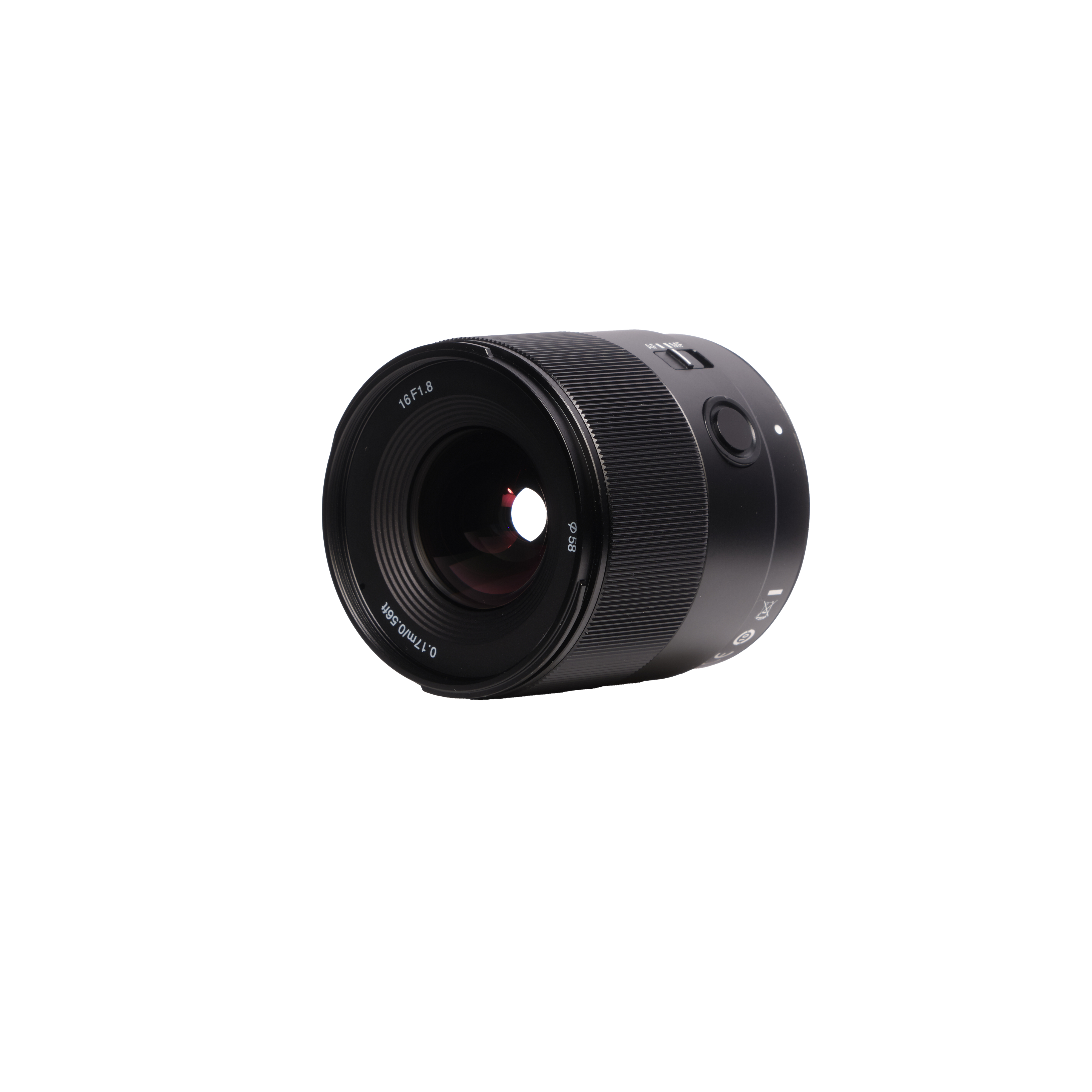 Yongnuo Digital YN 16mm f/1.8 S DA DSM Autofocus APS-C Lens for Sony E-Mount, Black | 58