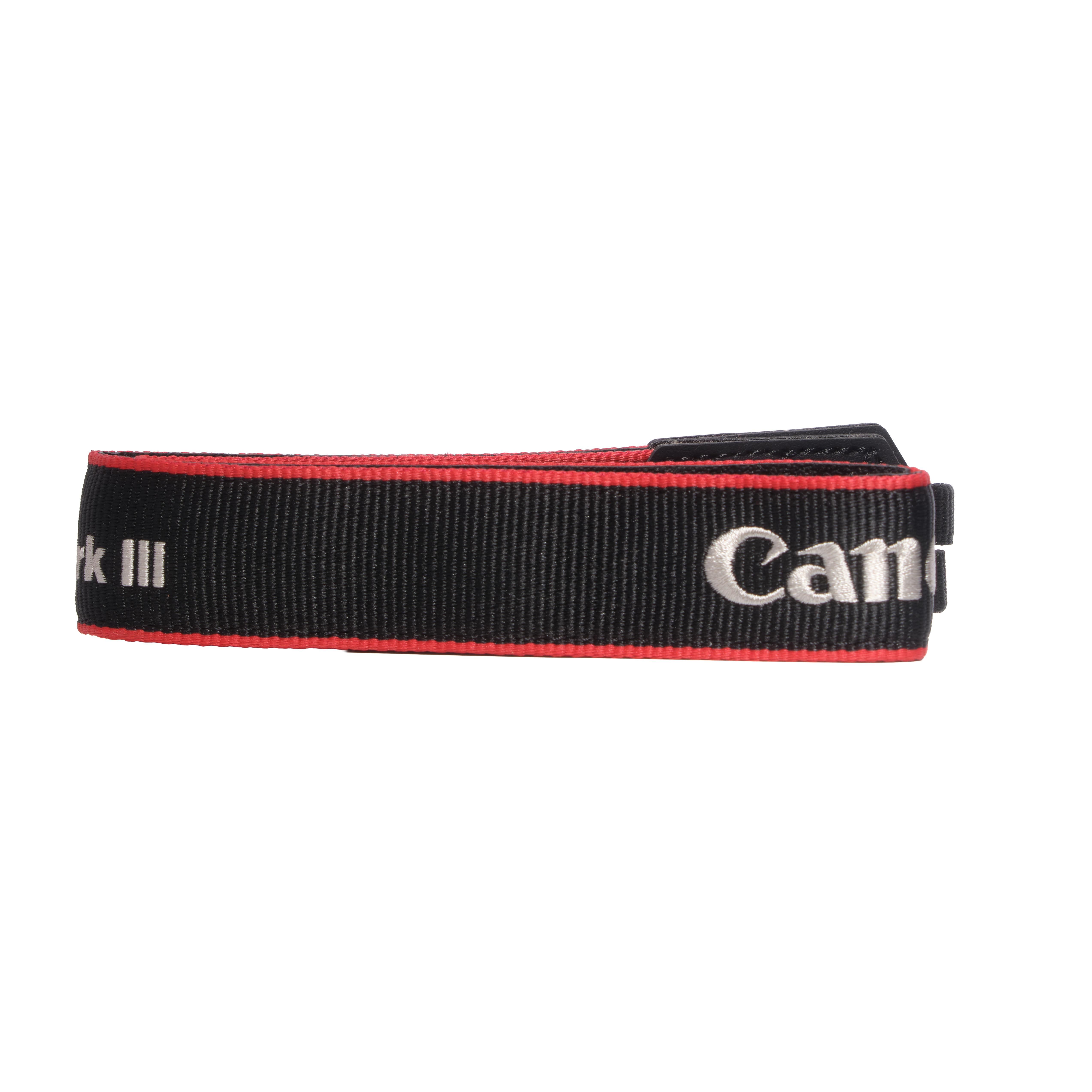 Canon ER-EOSR6 MarkIII Neck Strap, Black/Red with EOS R6 Mark III Stitched in Silver, 1.25 in.