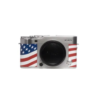 FUJIFILM X-A3 Mirrorless Camera Body, Silver with USA Flag {24.2MP}