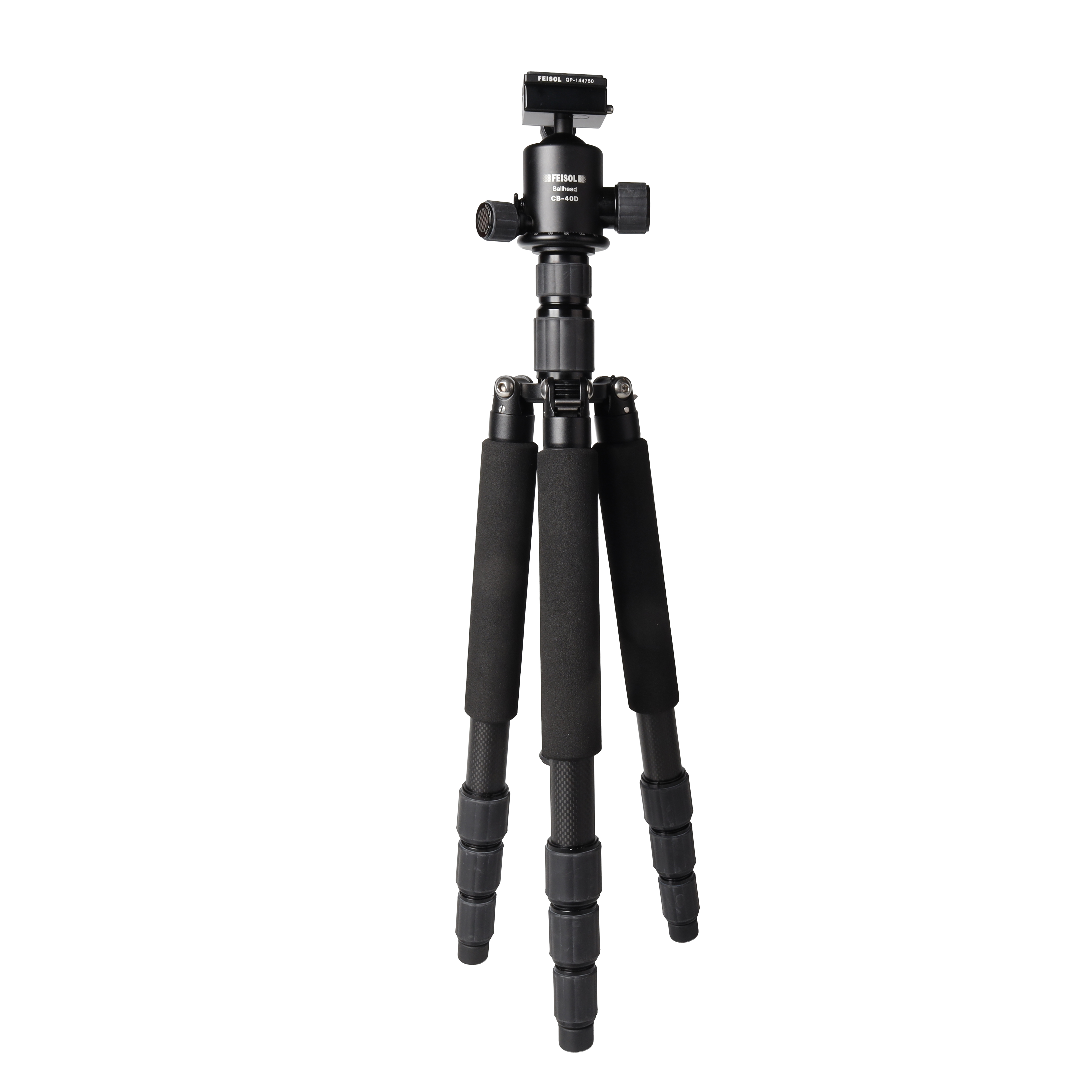 FEISOL Travel CT-3441SB40 Carbon Fiber Tripod w/ CB-40D Ball Head, Rapid Column, 4-Section, 17.32-72.44 in.