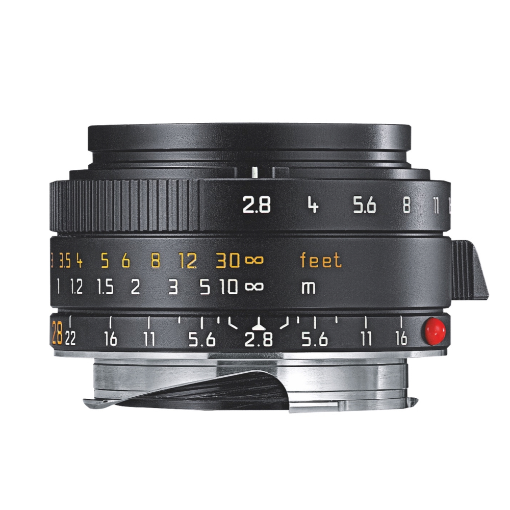 Leica 28mm f/2.8 Elmarit-M ASPH. M-Mount Lens w/ Protection Ring, Germany, Black, 6-Bit | E39 | 11677
