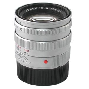 Leica 50mm f/1.4 Summilux-M M-Mount Lens with Built-In Hood, Germany, Silver Chrome | E46 | 11856