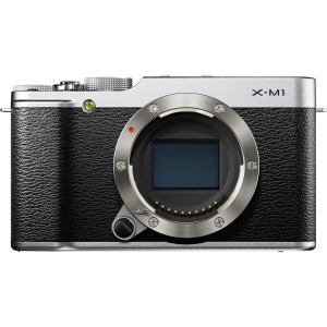 FUJIFILM X-M1 Mirrorless Camera Body, Silver/Black Leatherette | 16.3MP