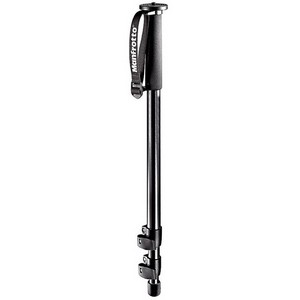 Manfrotto 679B Aluminum Monopod, Black, 3-Section, 25-61.5 in.