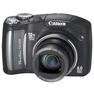 Canon PowerShot SX100 IS Digital Camera, Black | 8MP
